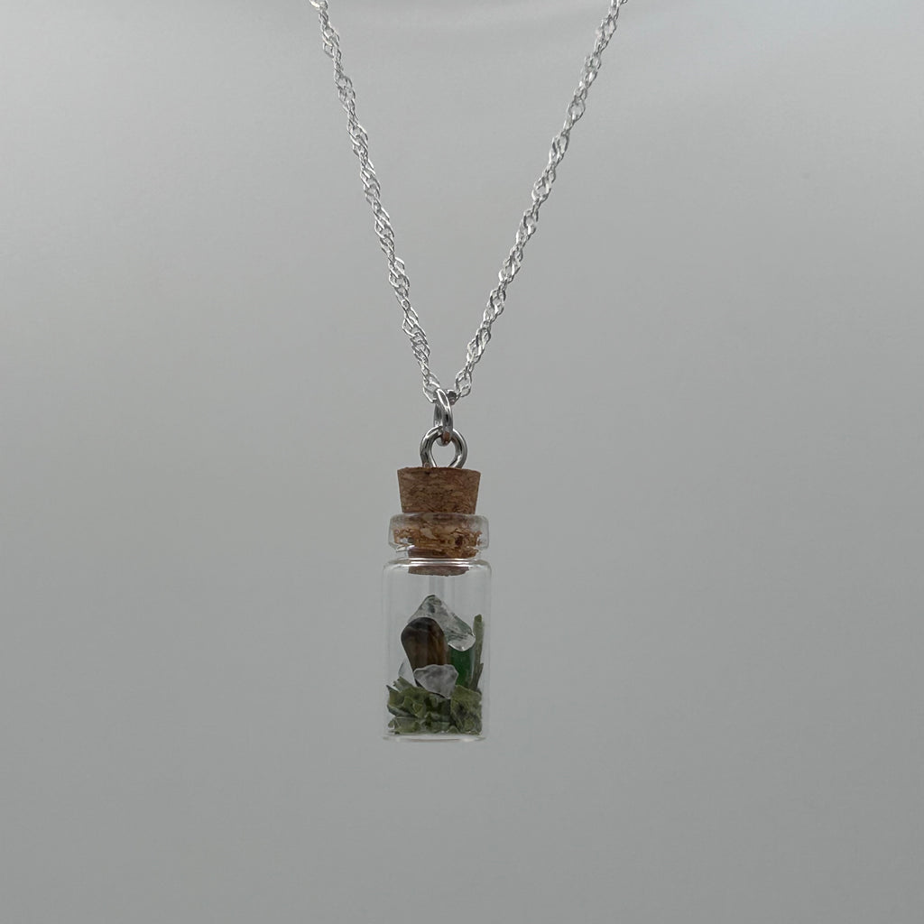 Cat Magick: Luck & Protection Spell Bottle Necklace