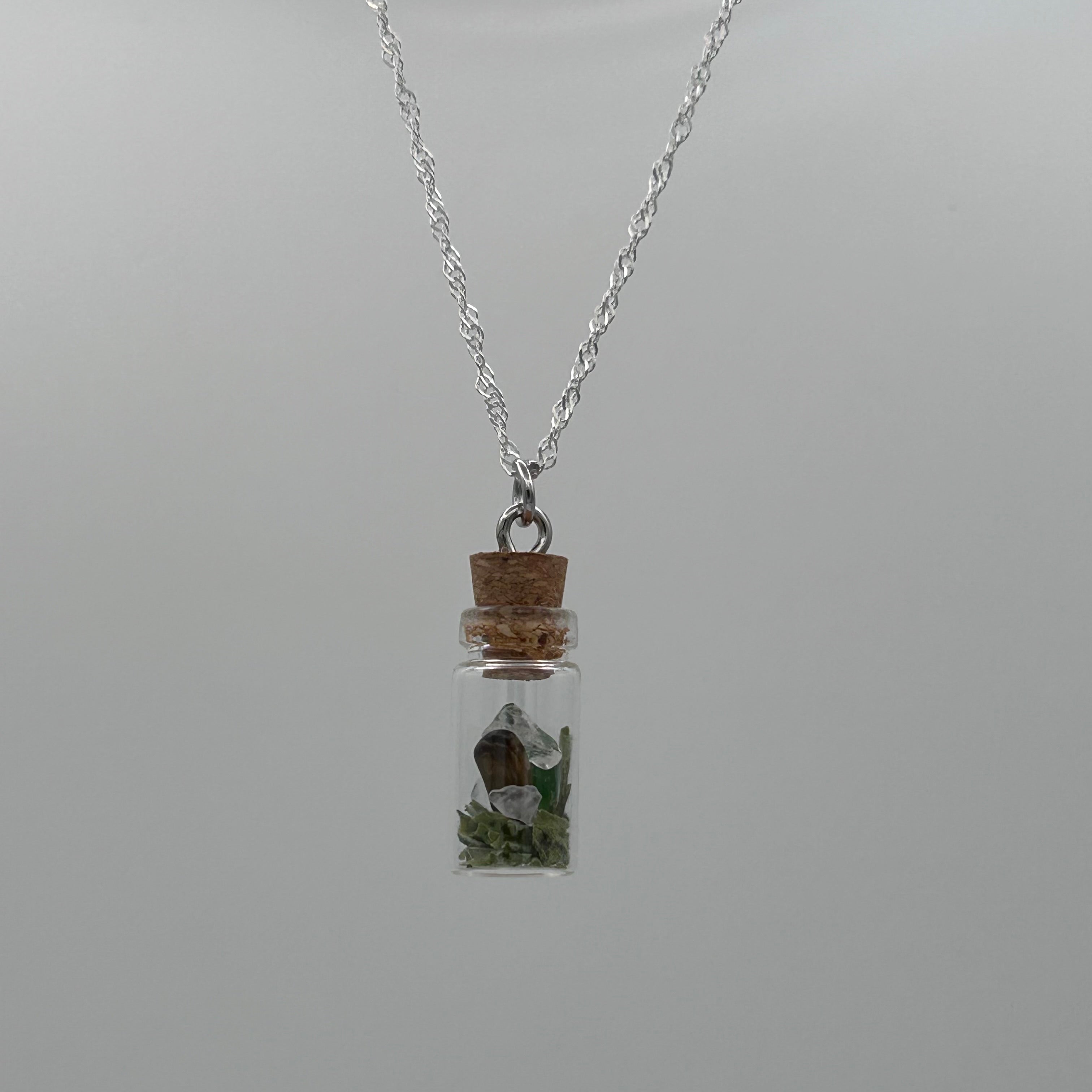 Cat Magick: Luck & Protection Spell Bottle Necklace