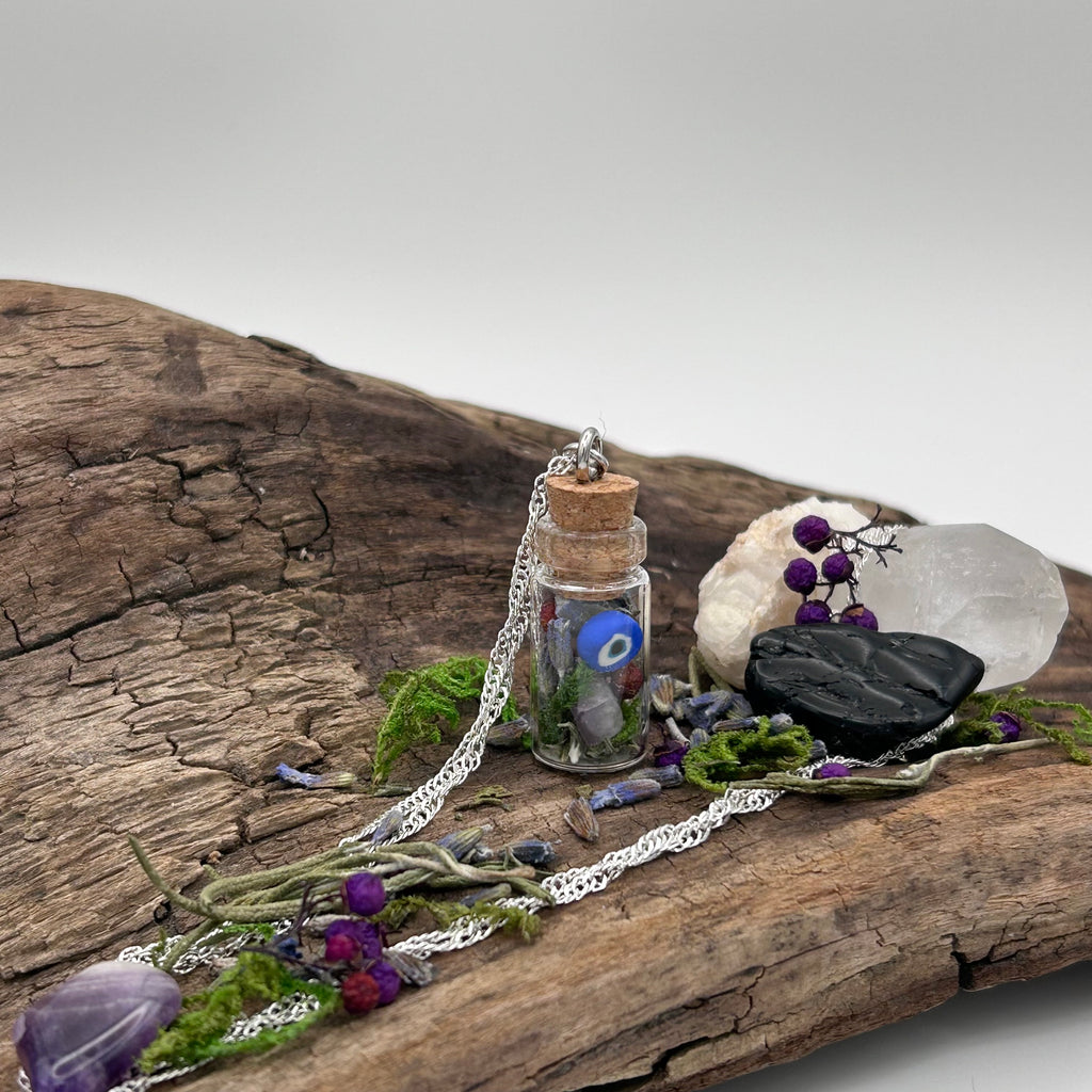 Protection from Energy Vampires Spell Bottle Necklace