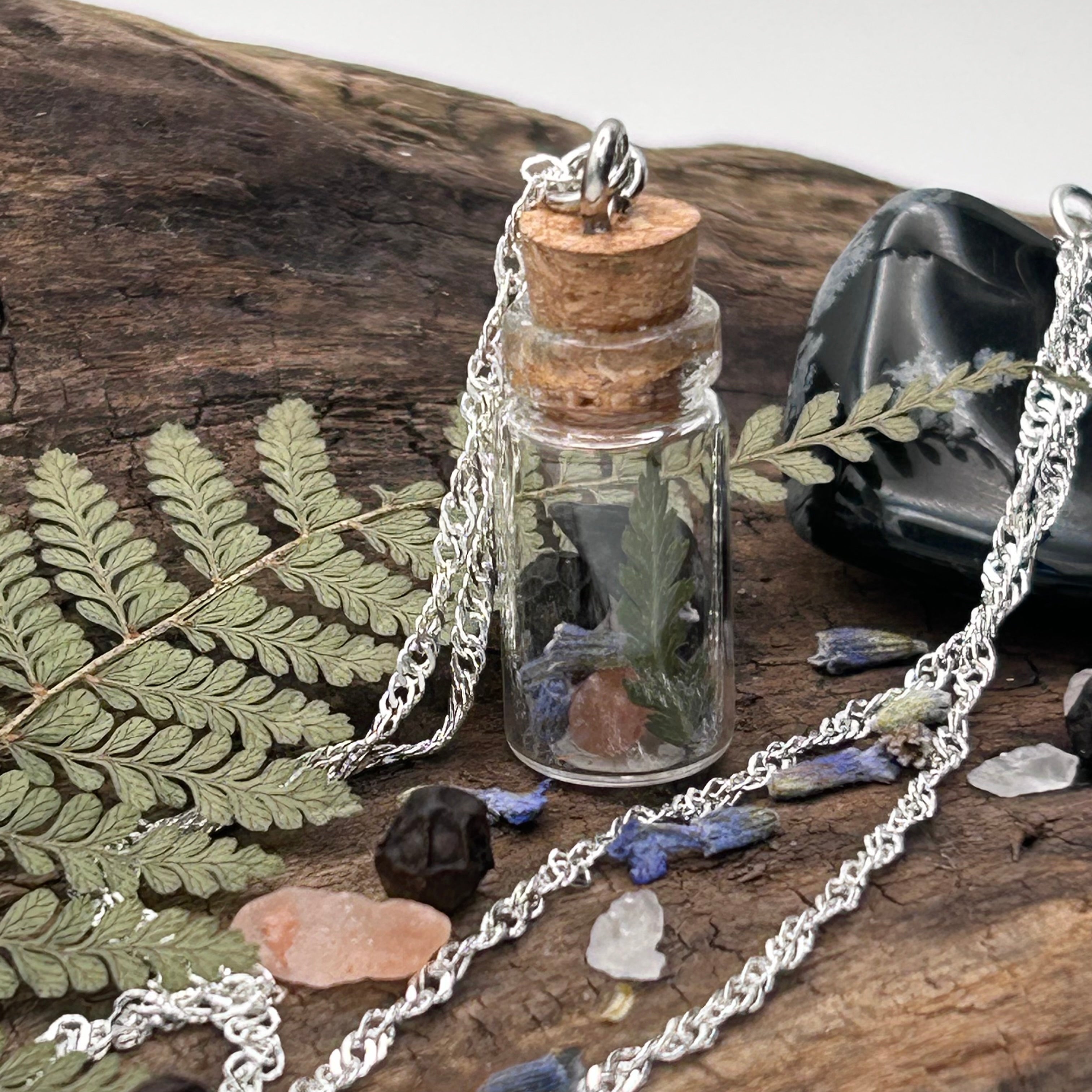 Inner Strength, Perseverance & Healing Spell Bottle Necklace