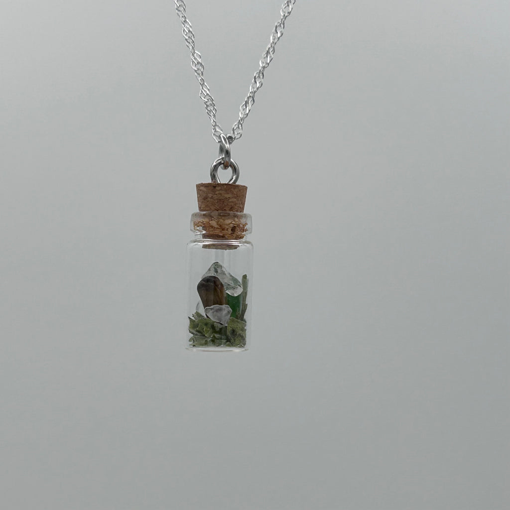 Cat Magick: Luck & Protection Spell Bottle Necklace