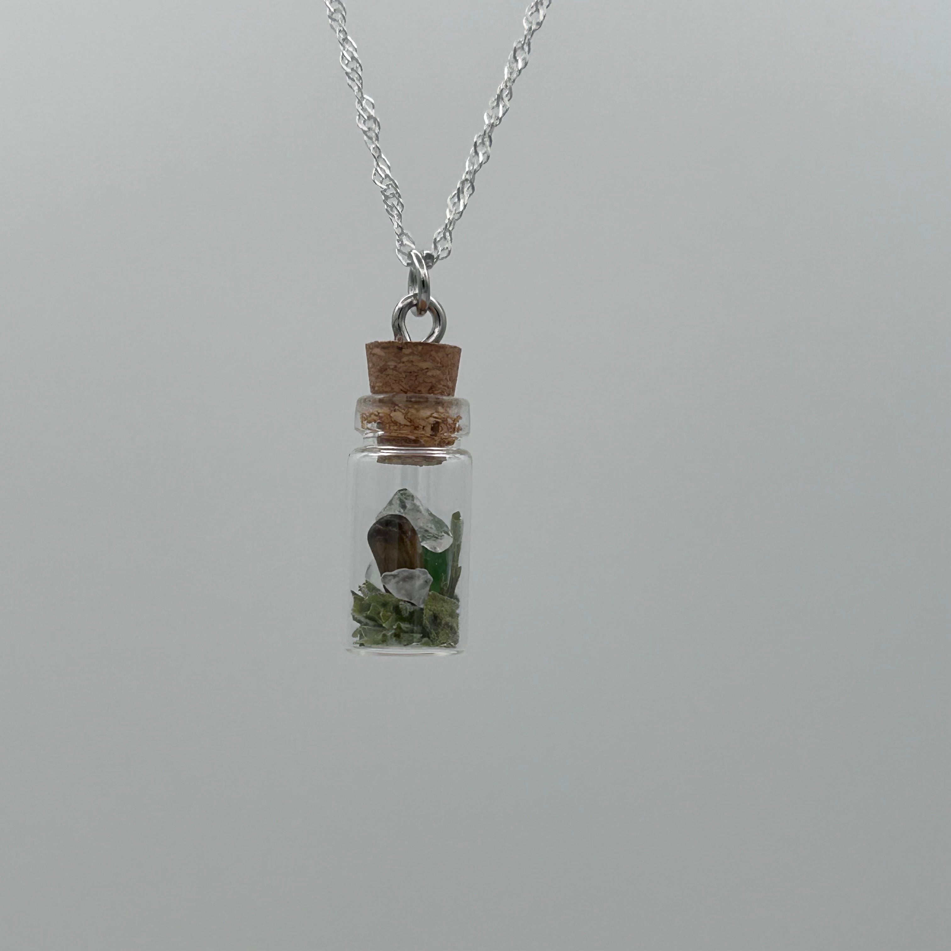 Cat Magick: Luck & Protection Spell Bottle Necklace