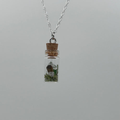 Cat Magick: Luck & Protection Spell Bottle Necklace