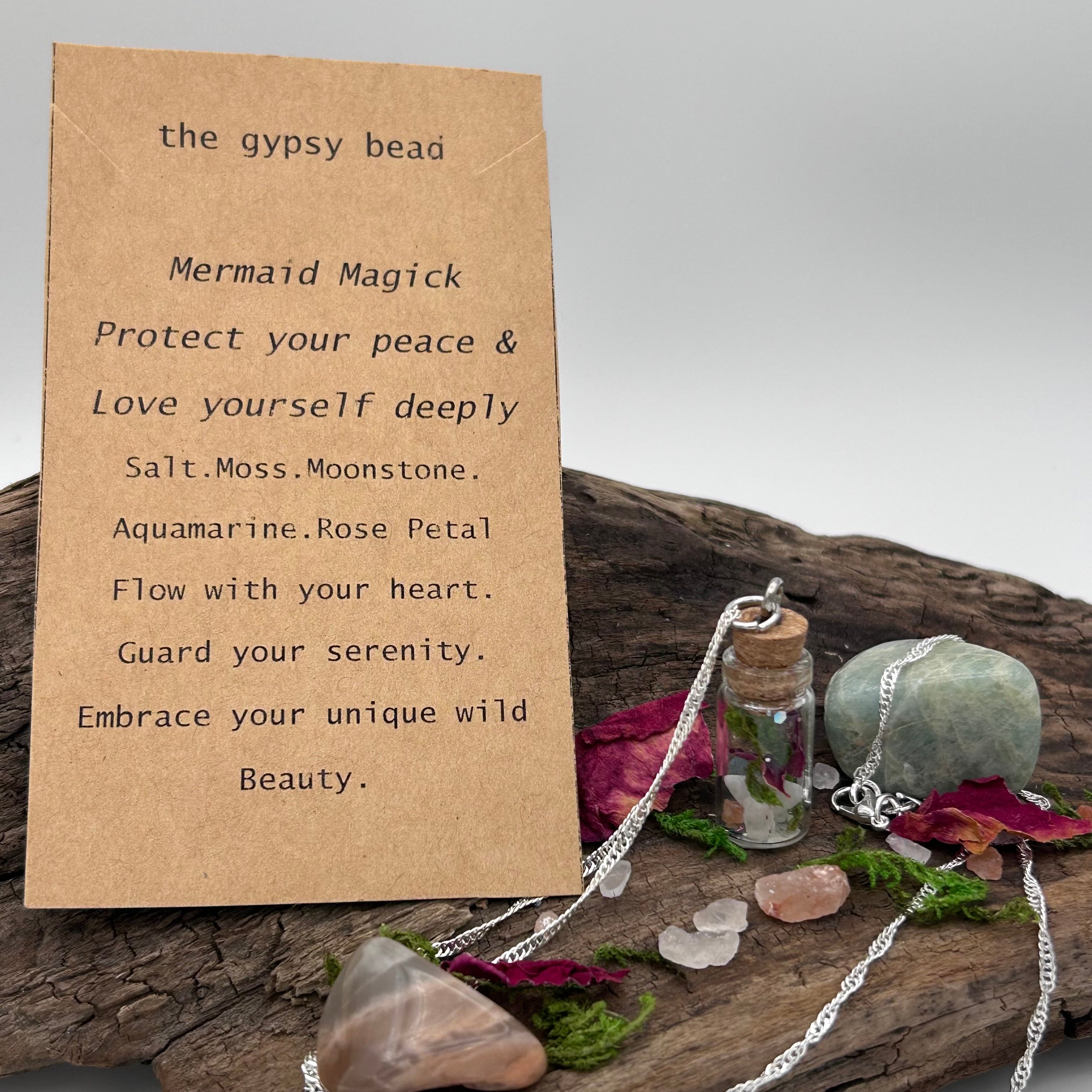 Mermaid Magick Spell Bottle Necklace