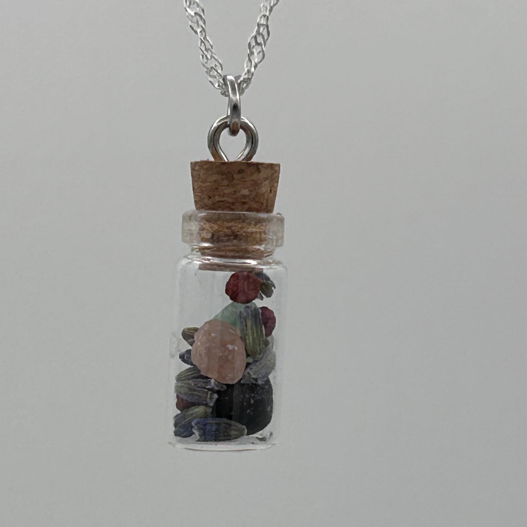 Emotional Well-Being & Happiness Spell Bottle Necklace