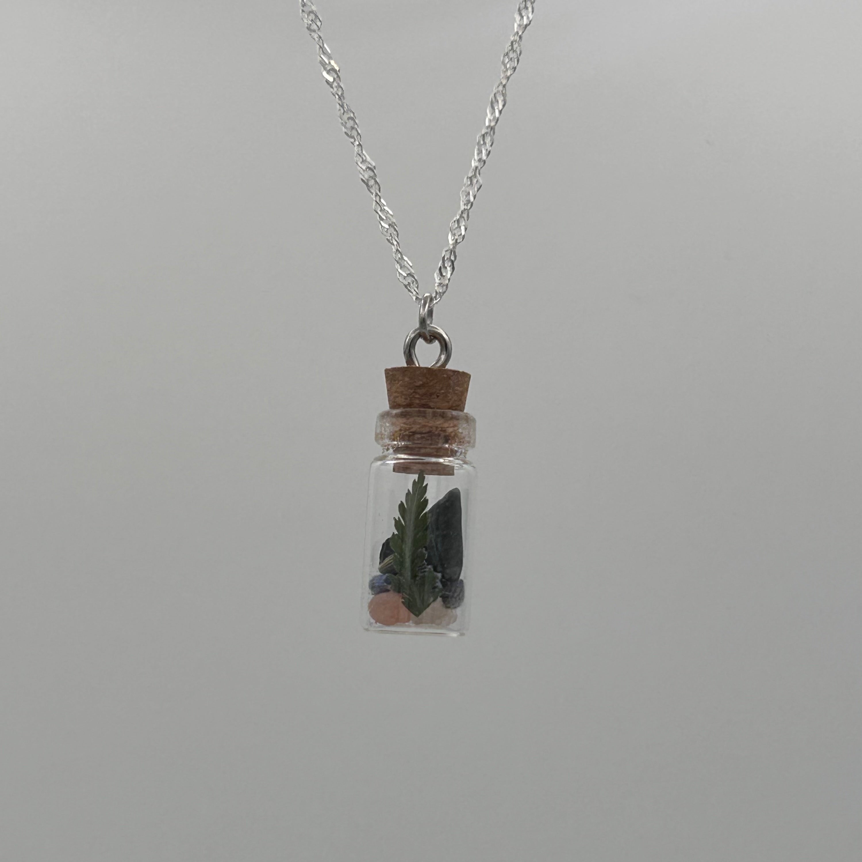 Inner Strength, Perseverance & Healing Spell Bottle Necklace