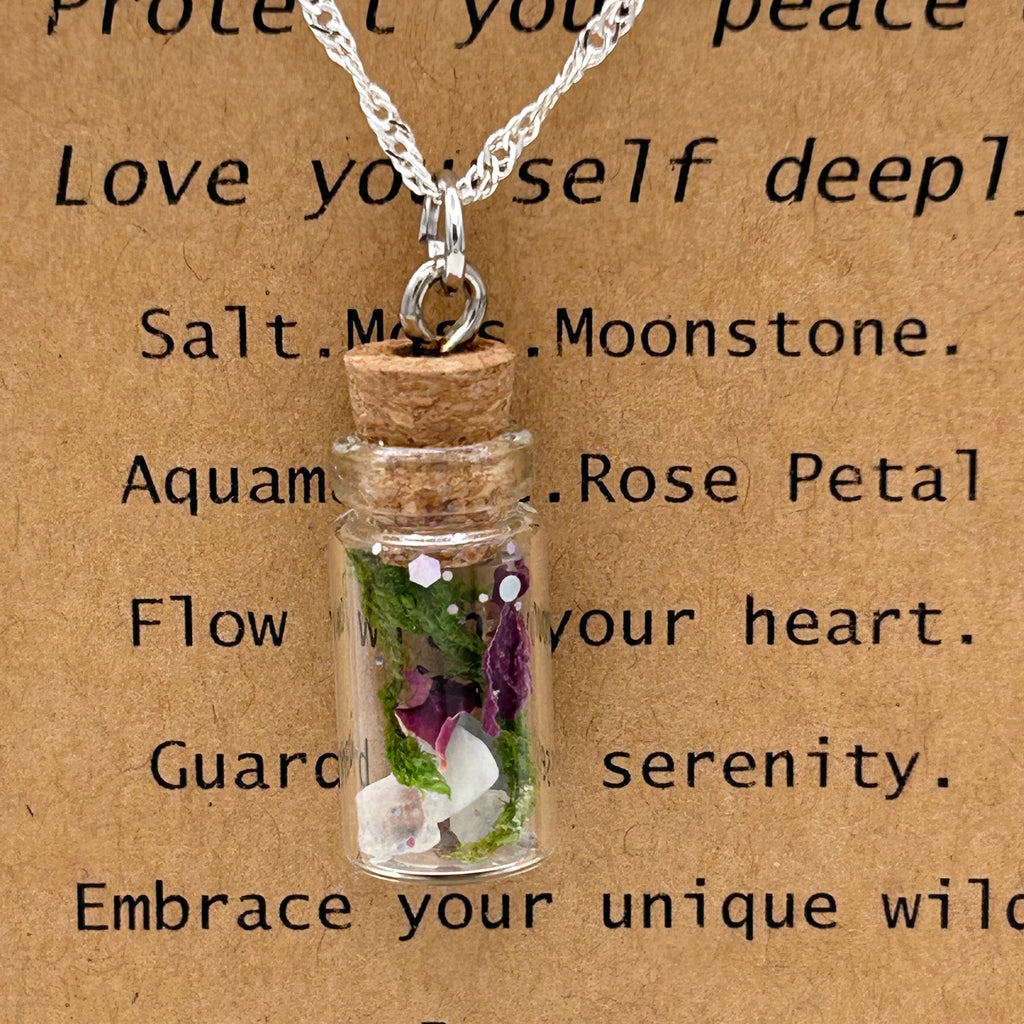 Mermaid Magick Spell Bottle Necklace