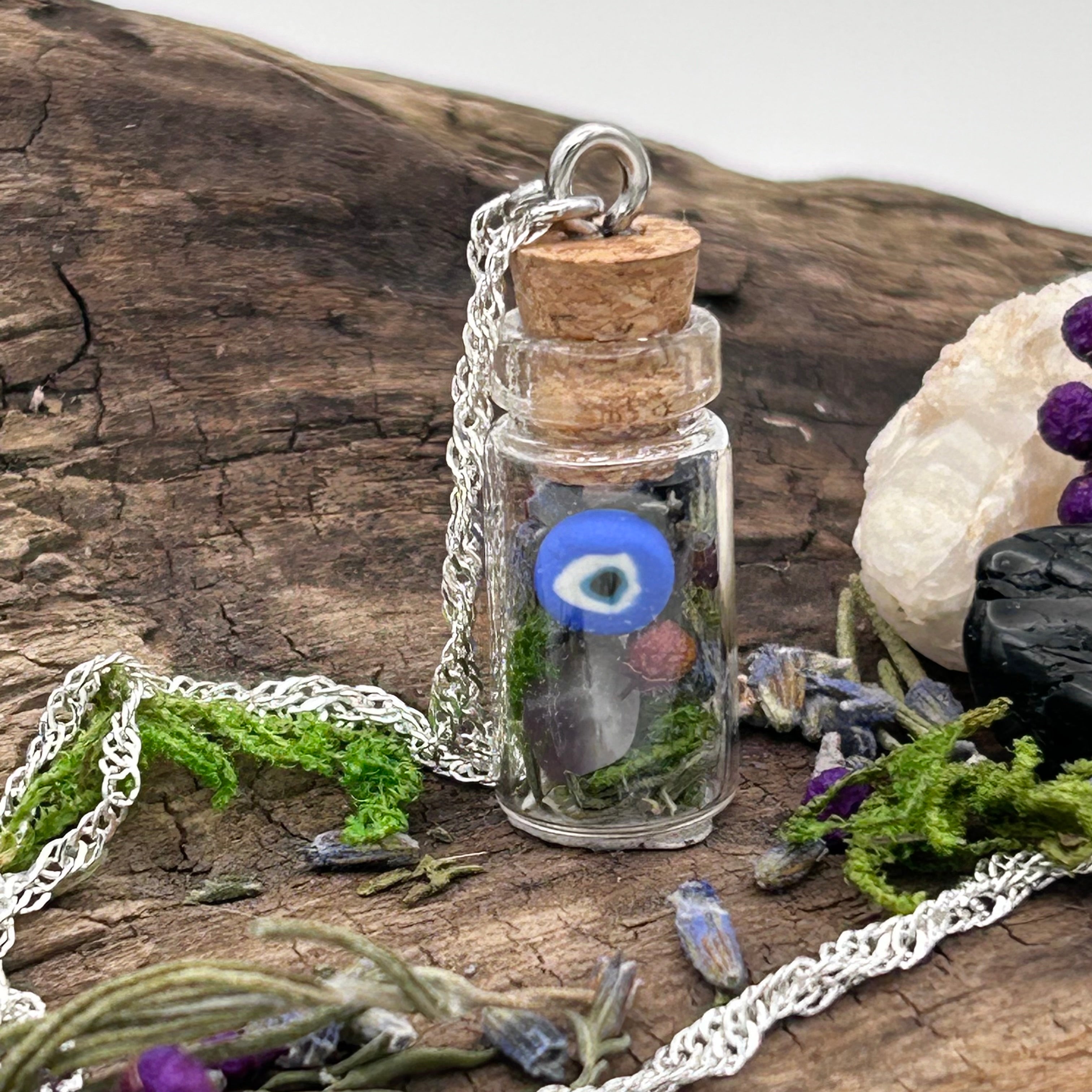 Protection from Energy Vampires Spell Bottle Necklace