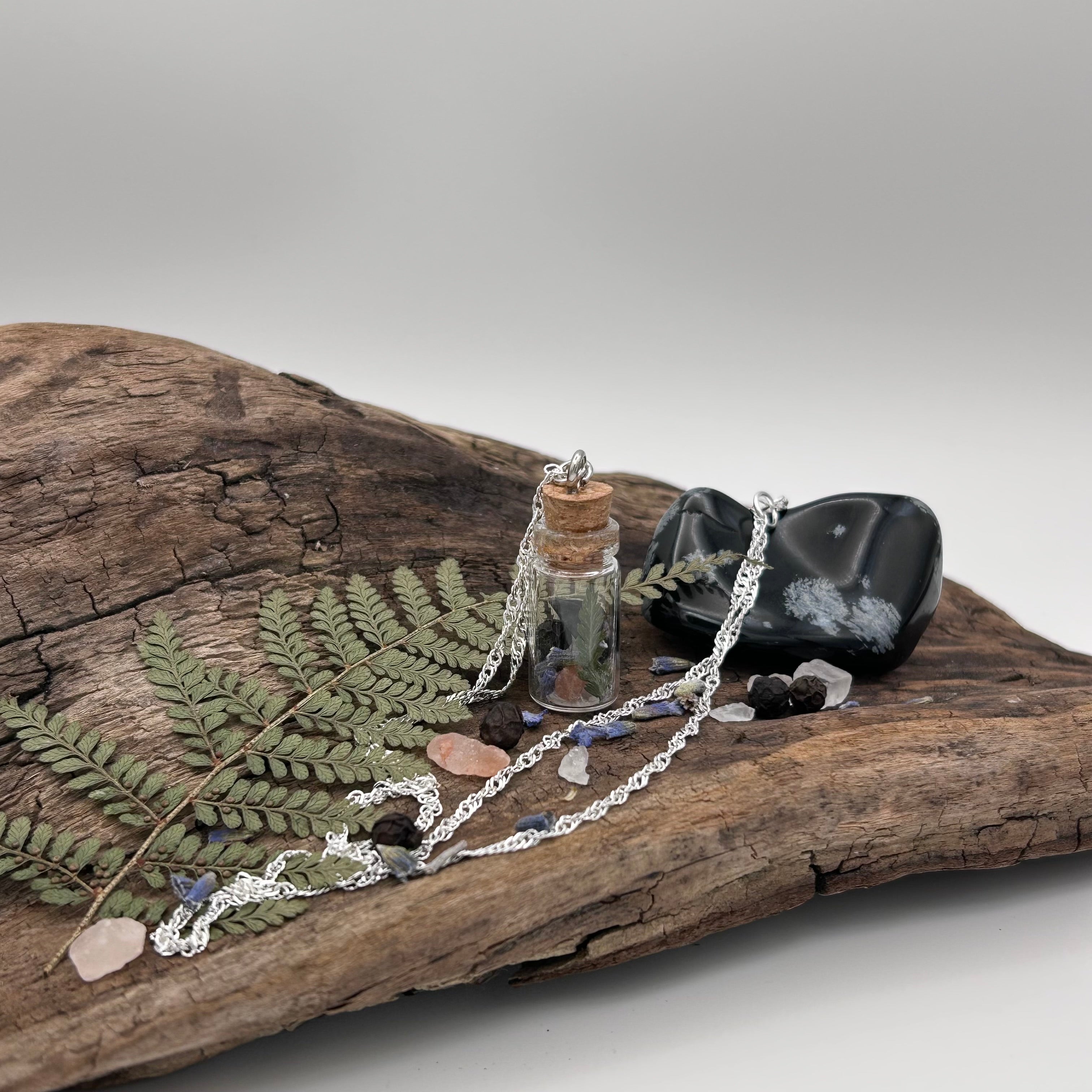 Inner Strength, Perseverance & Healing Spell Bottle Necklace