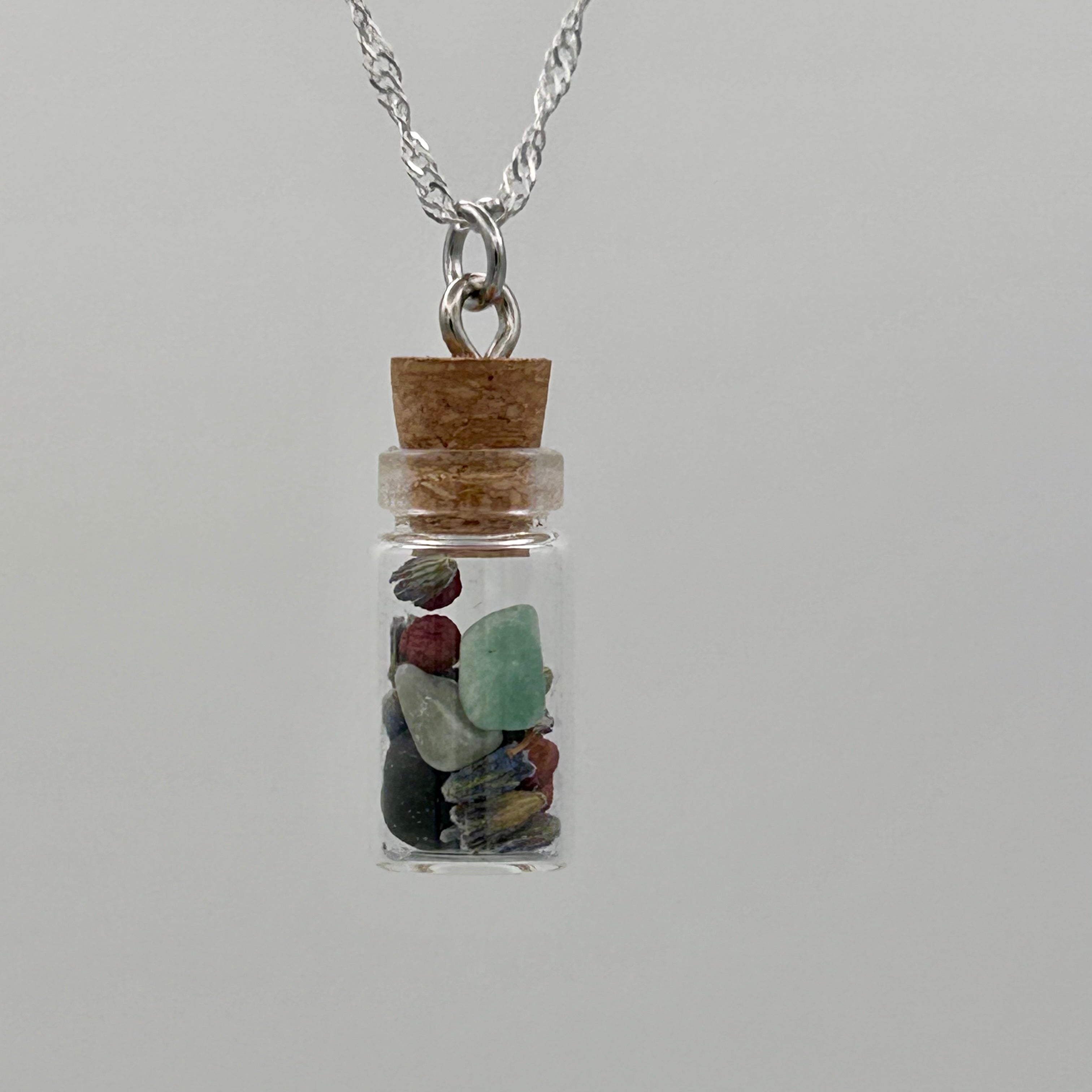 Emotional Well-Being & Happiness Spell Bottle Necklace