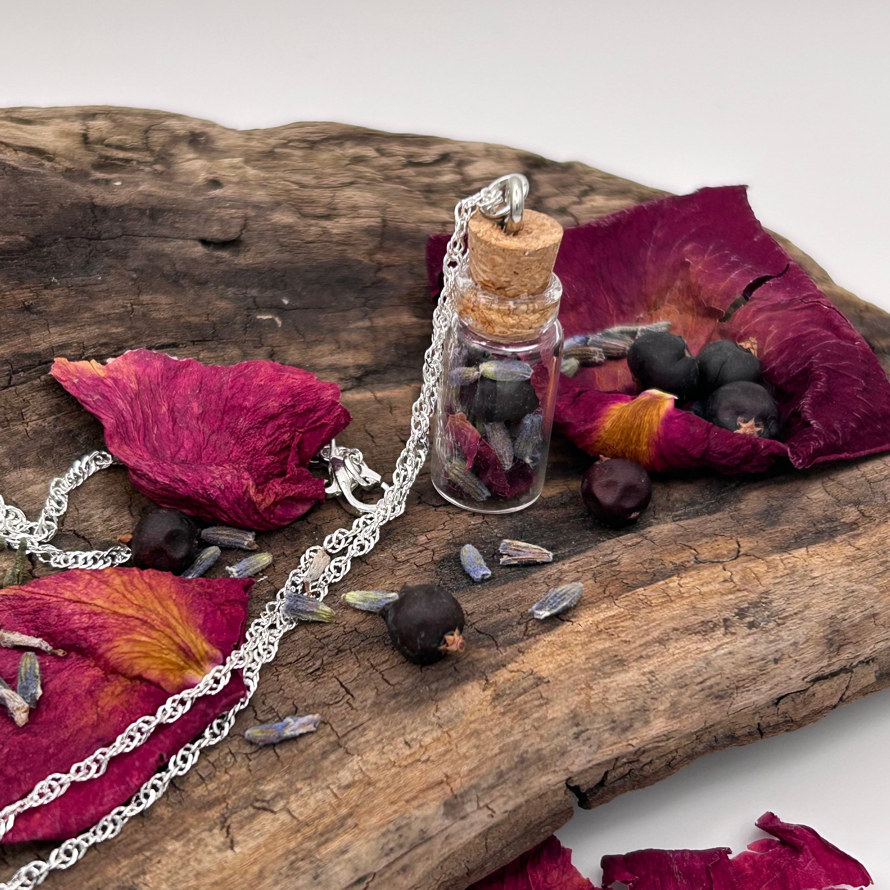 Whimsy of Long-Ago Spell Bottle Necklace