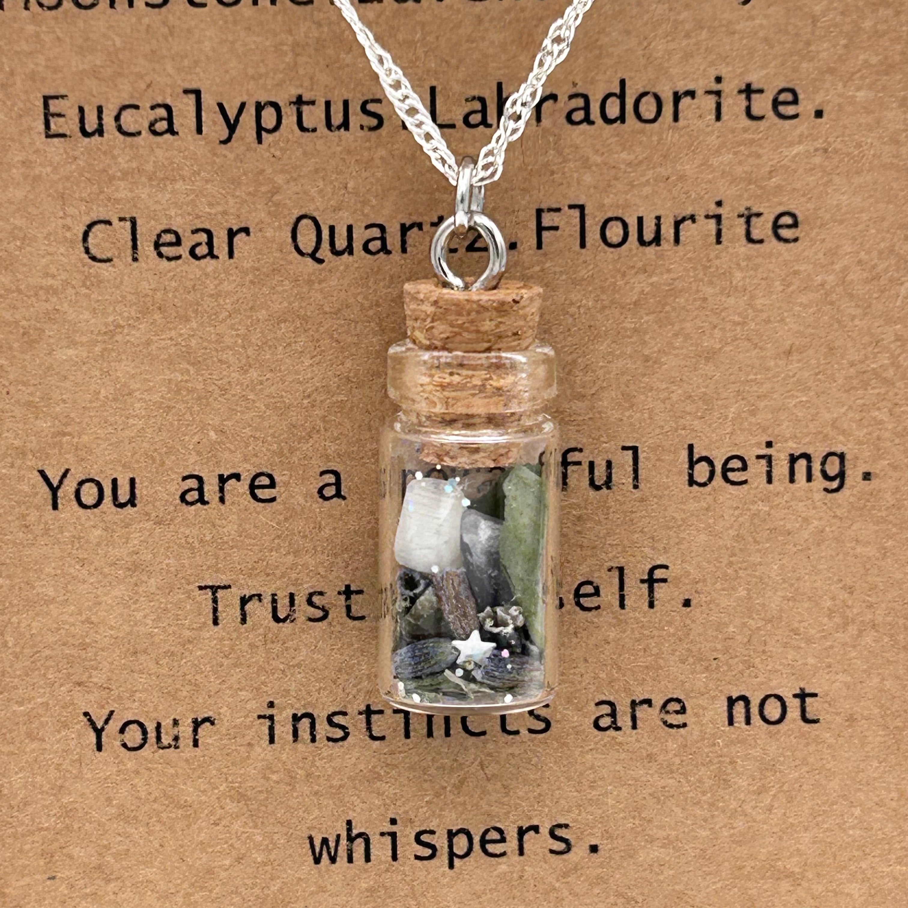Moon Magick: Intuition & Mental Clarity Spell Bottle Necklace