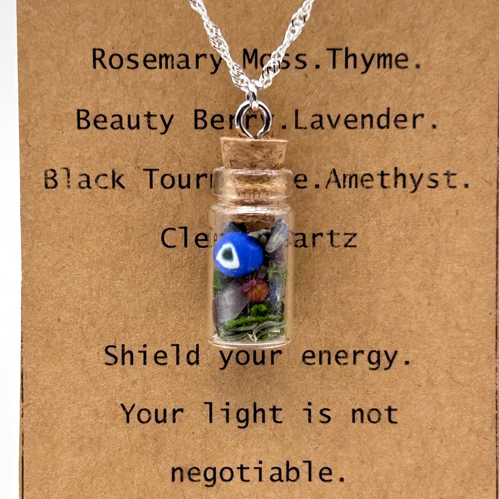 Protection from Energy Vampires Spell Bottle Necklace