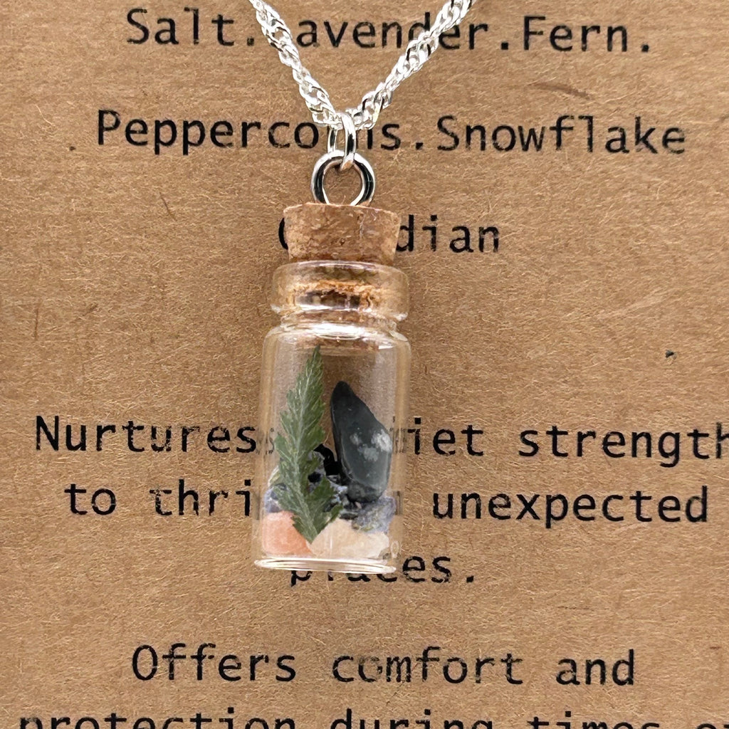 Inner Strength, Perseverance & Healing Spell Bottle Necklace