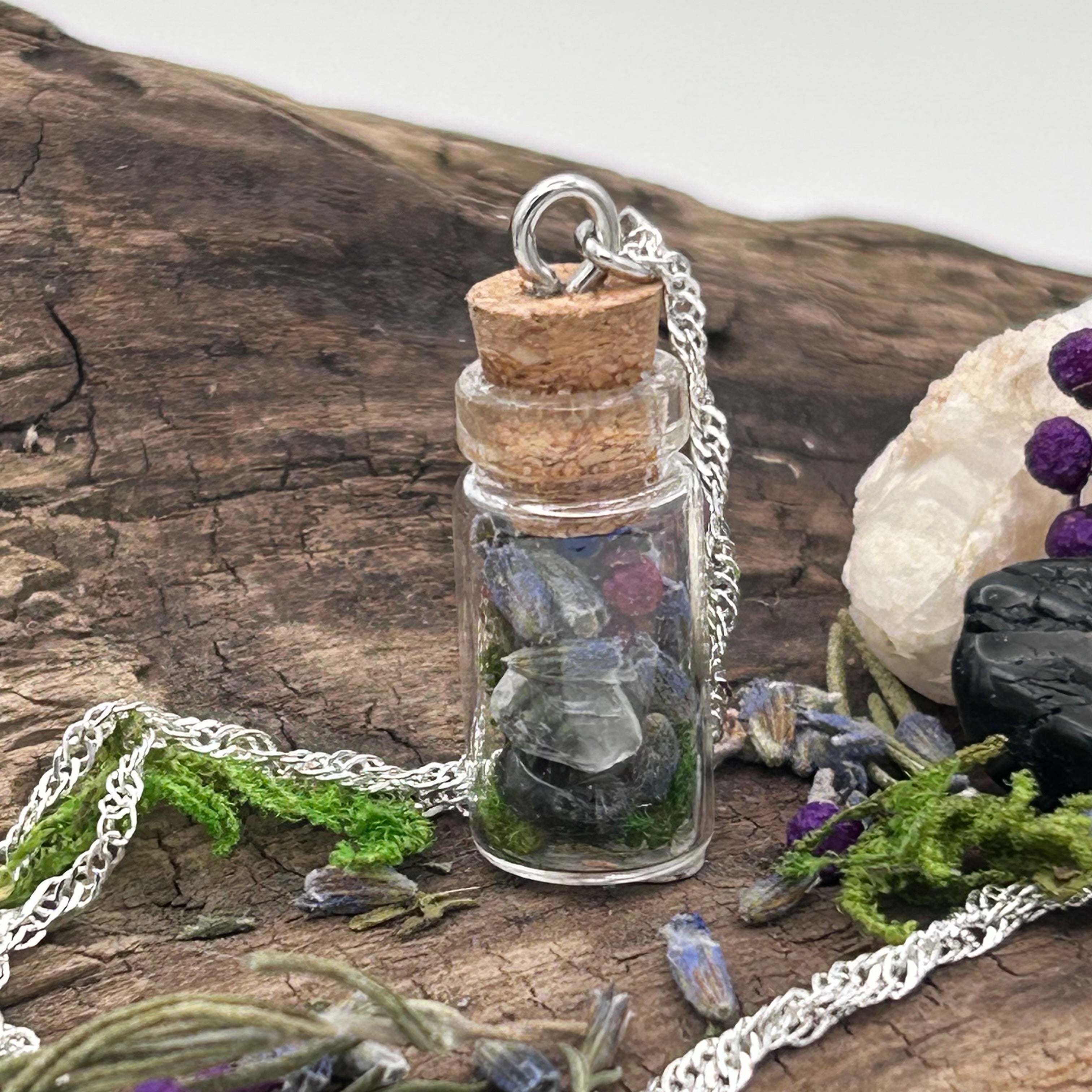 Protection from Energy Vampires Spell Bottle Necklace