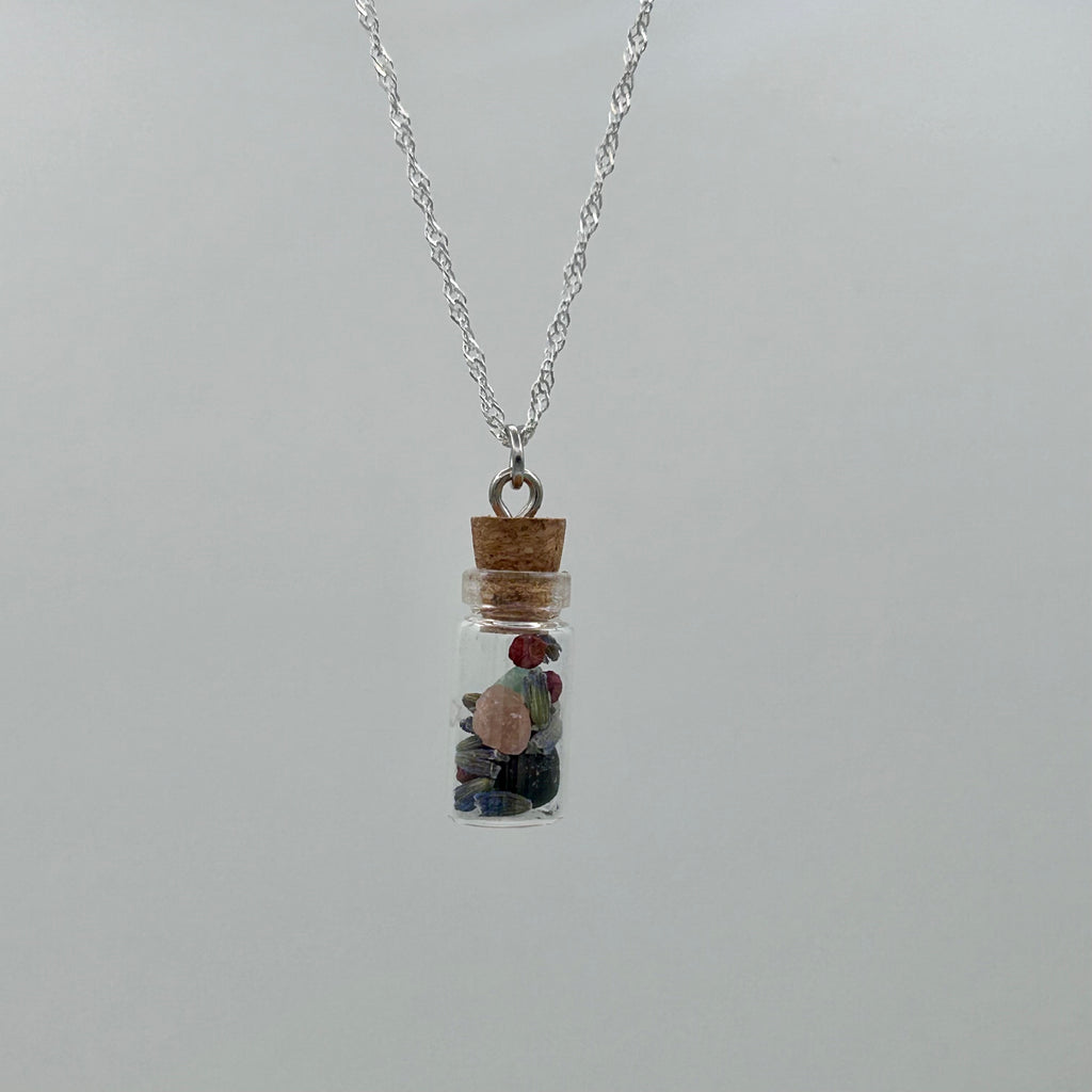 Emotional Well-Being & Happiness Spell Bottle Necklace