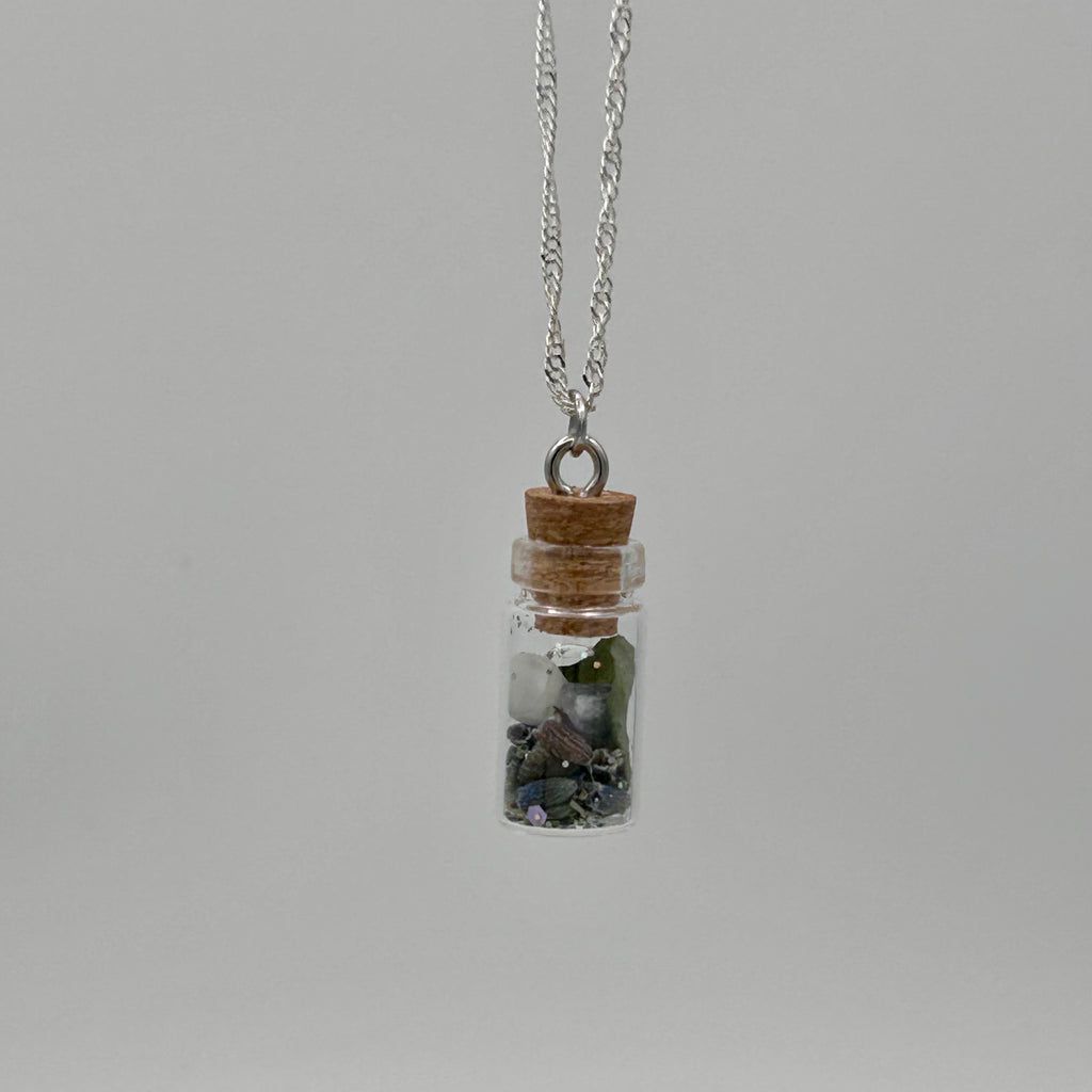 Moon Magick: Intuition & Mental Clarity Spell Bottle Necklace