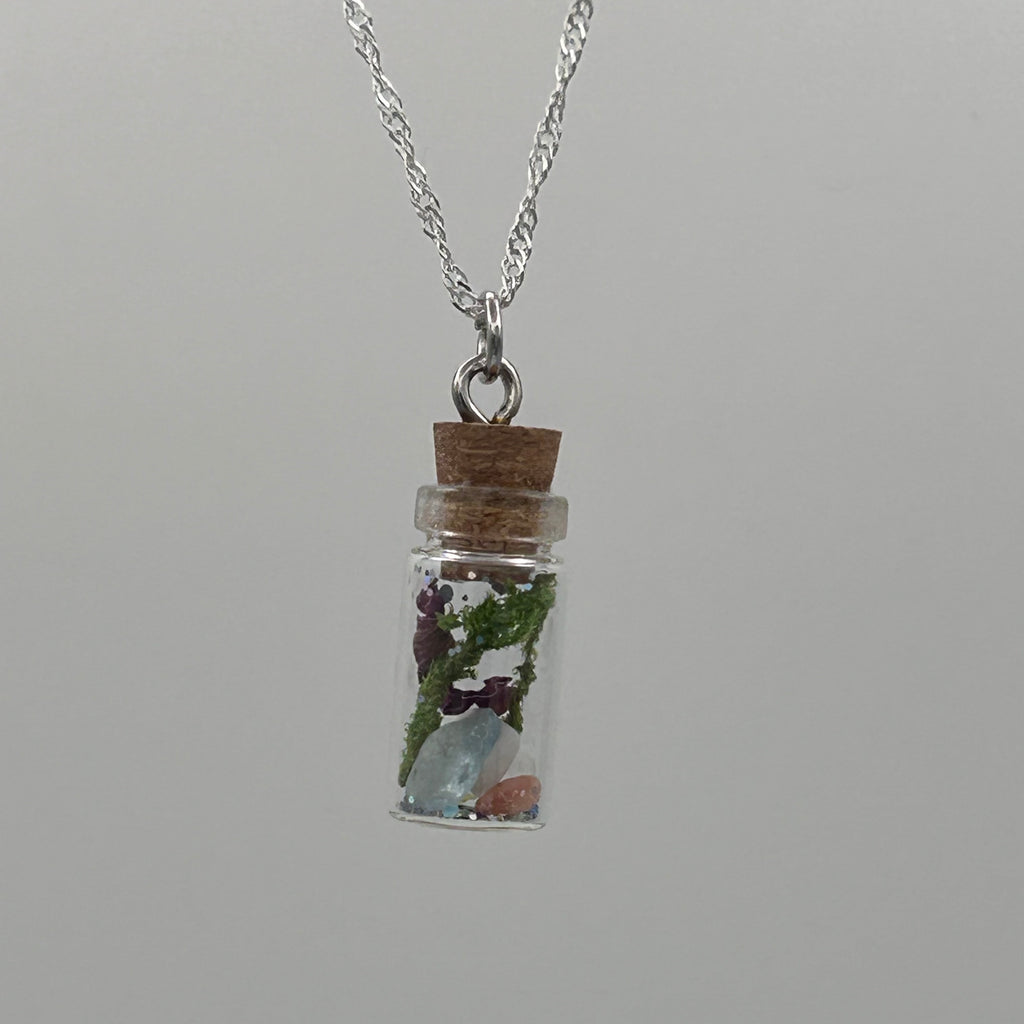 Mermaid Magick Spell Bottle Necklace