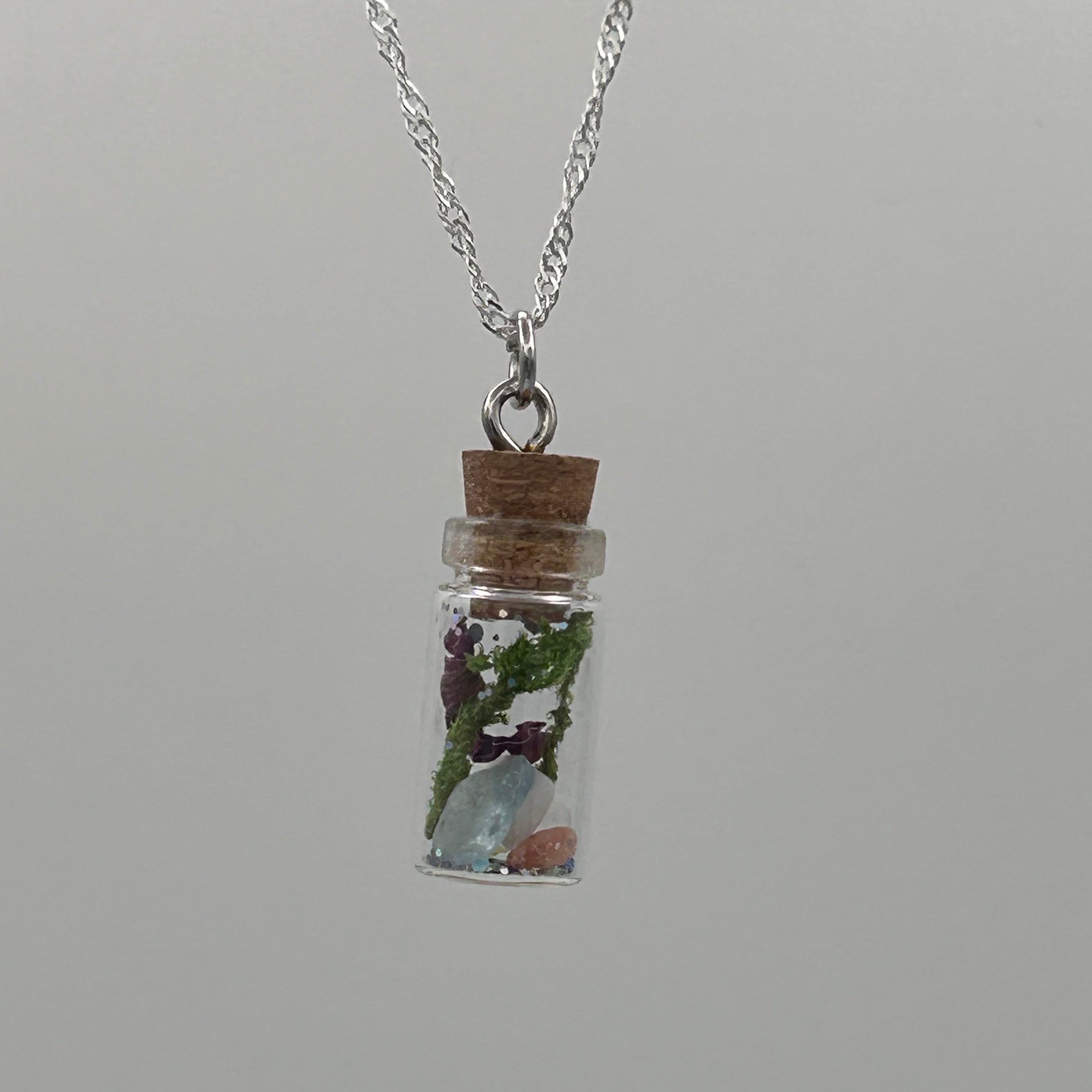 Mermaid Magick Spell Bottle Necklace