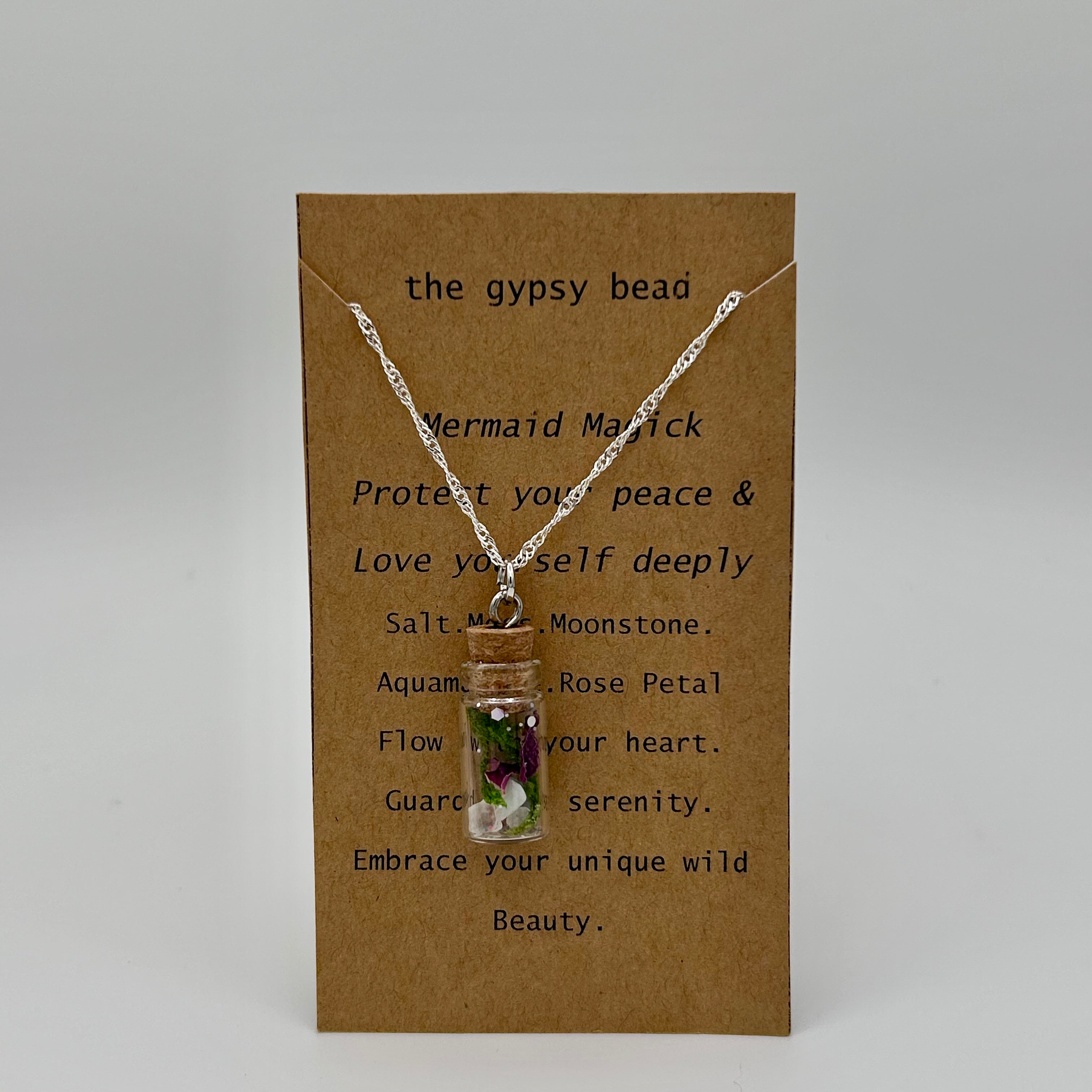 Mermaid Magick Spell Bottle Necklace