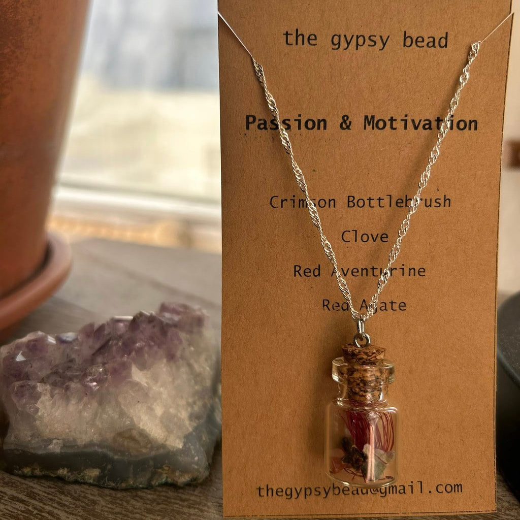 Passion & Motivation Spell Bottle Necklace