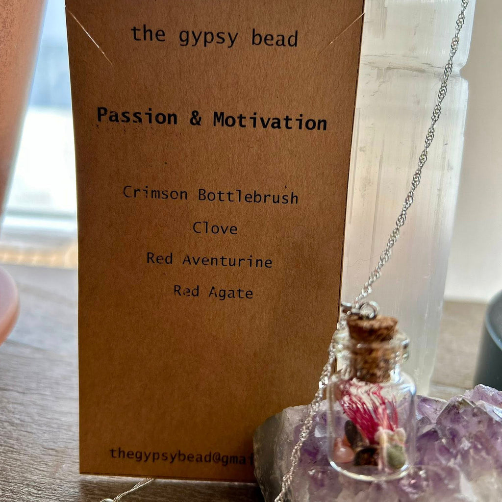 Passion & Motivation Spell Bottle Necklace